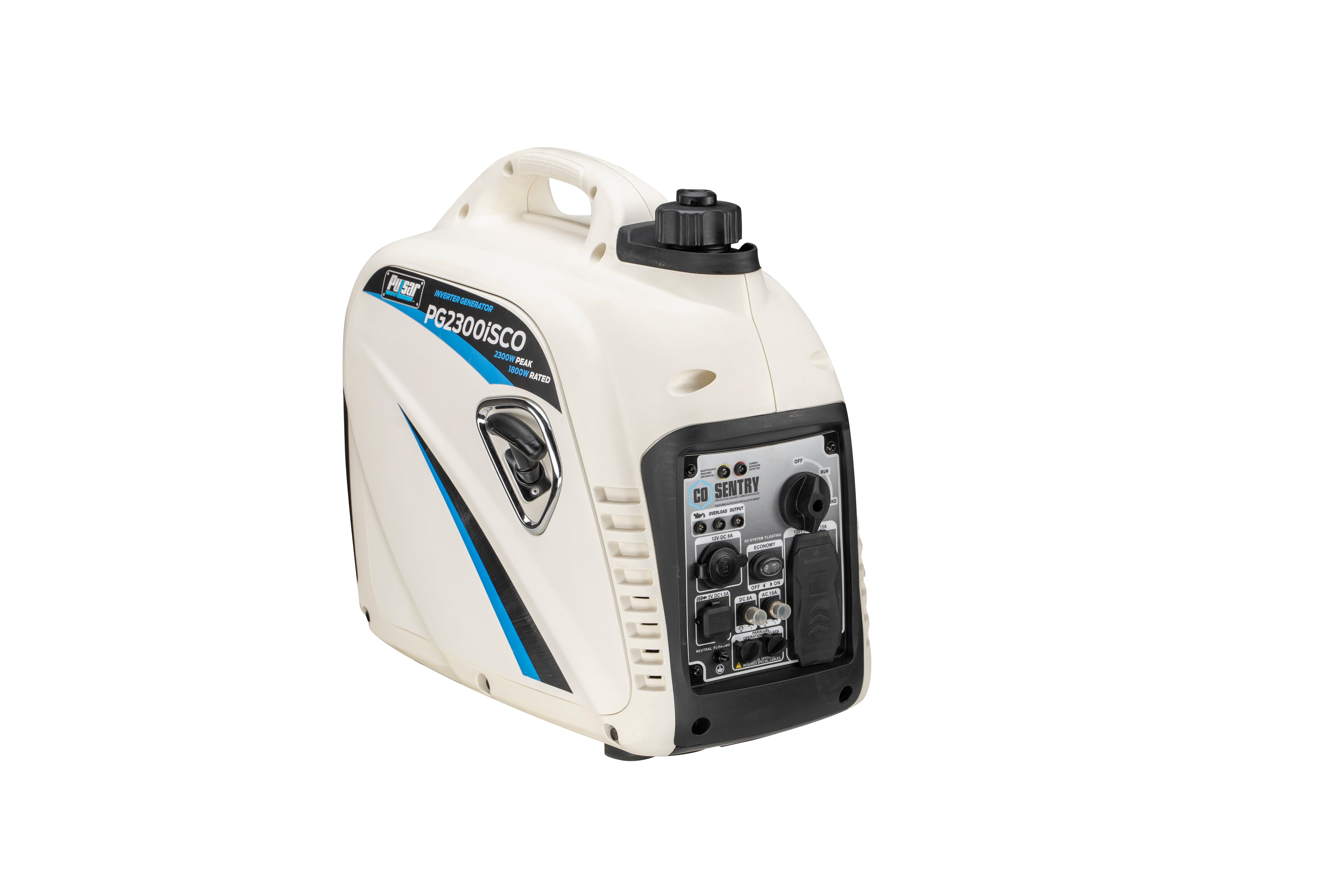 Recoil Start Super Quiet Gasoline Powered Portable Inverter Generator with Advanced CO Shutoff